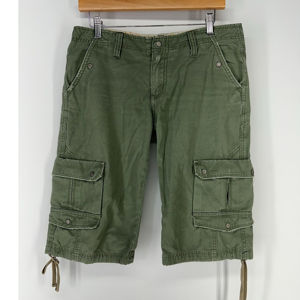 Unionbay Cargo Shorts Womens 11 Green Utility Gorpcore Y2K Hiking Pockets Summer